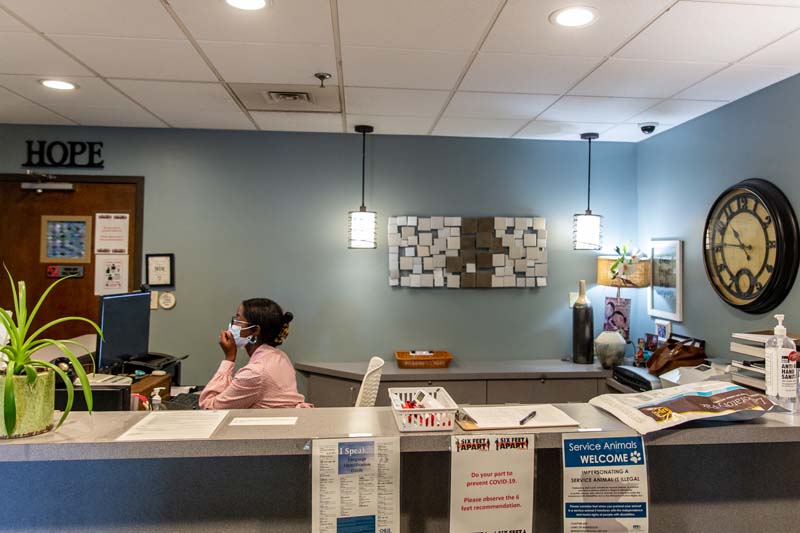 Women's Treatment Center front desk view