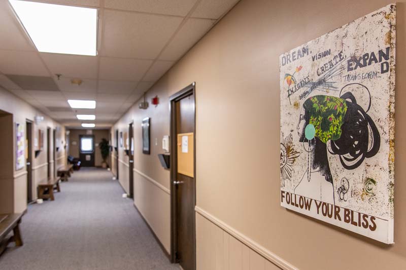 Counseling room hallway