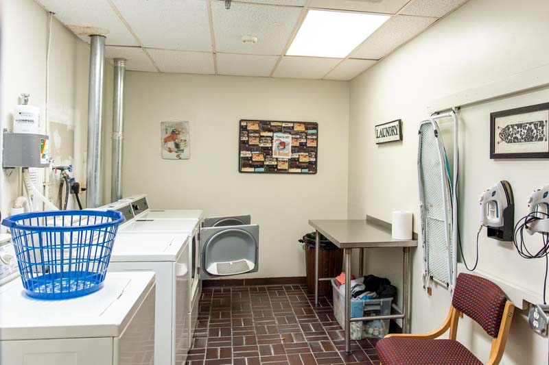 Communal laundry room